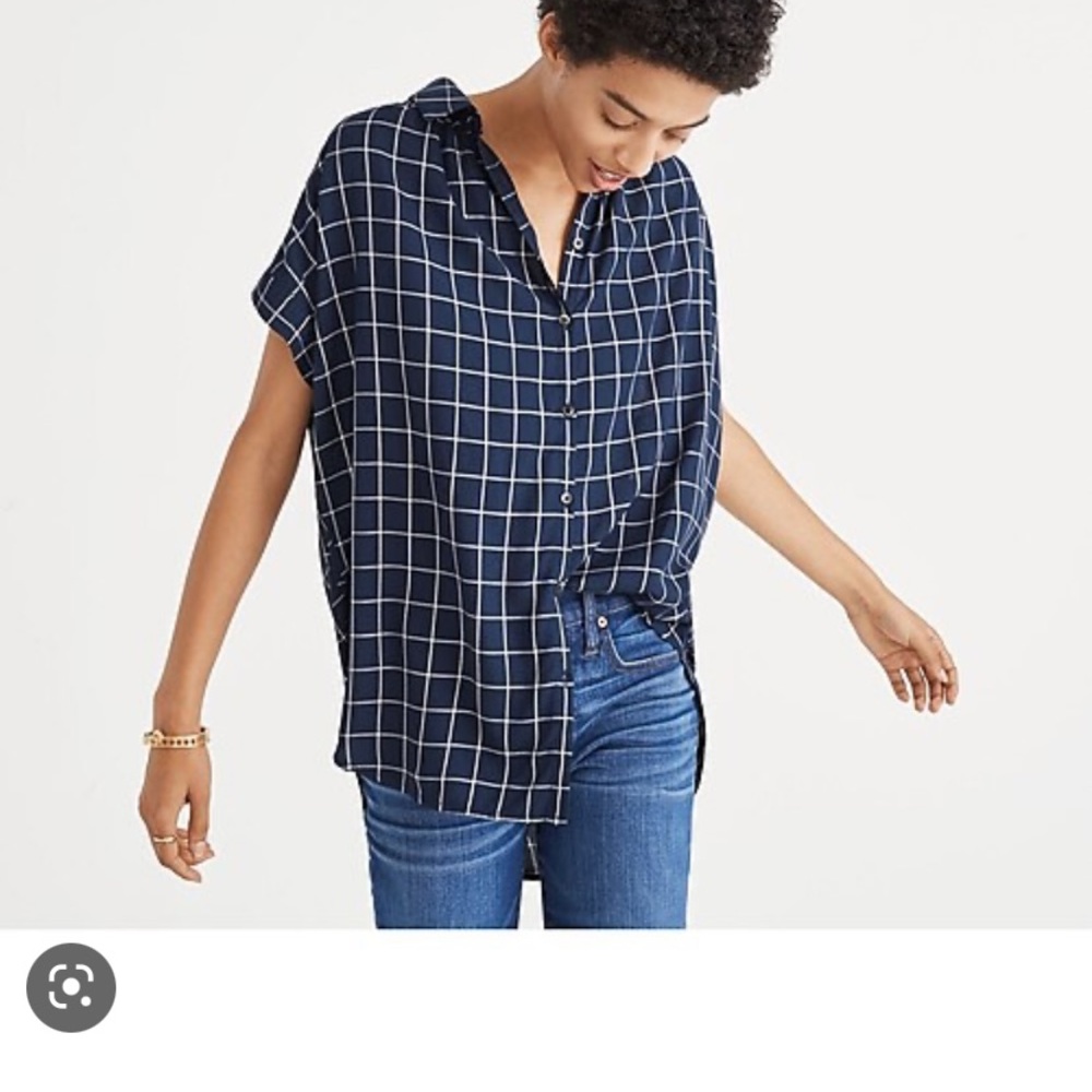 Madewell central tee windowpane